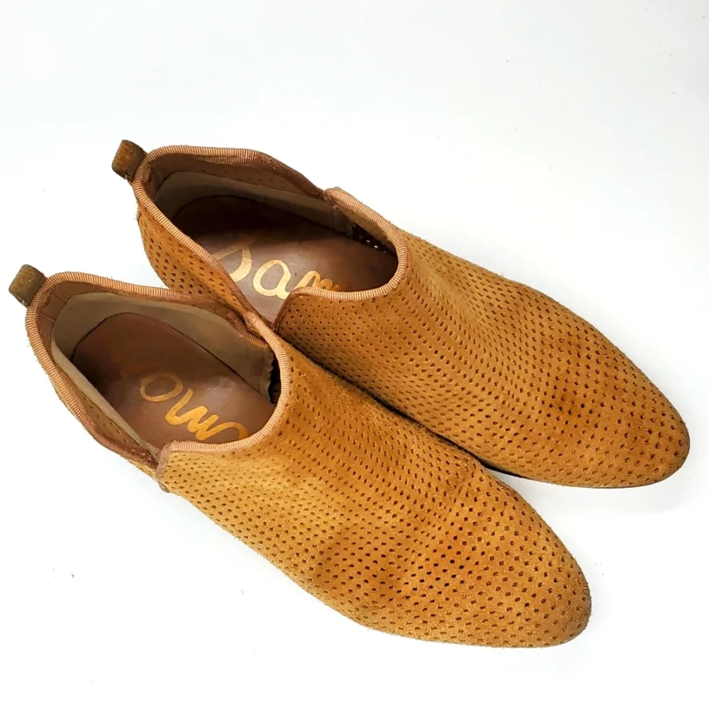 Sam Edelman Rio Tan Leather Ankle Boots 7